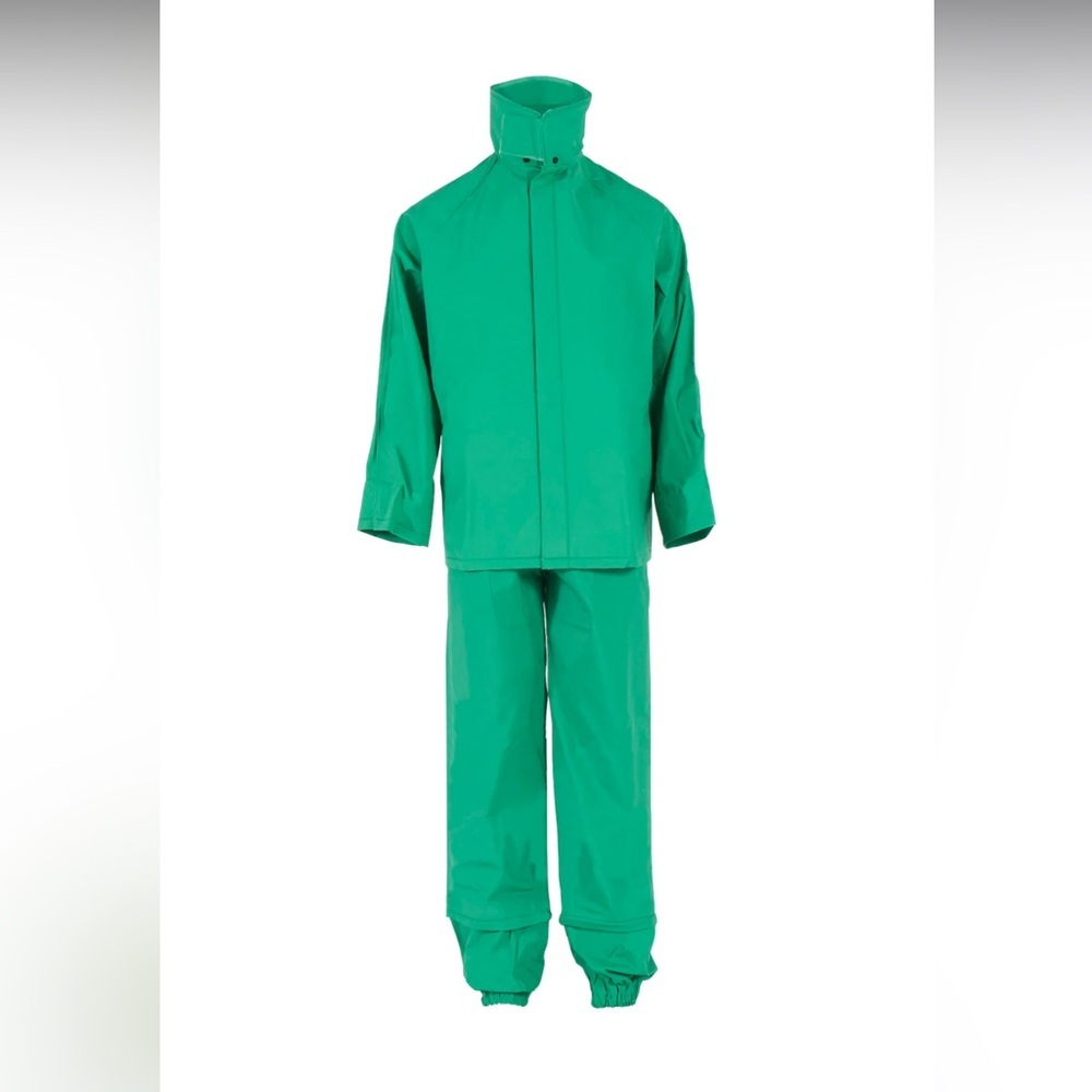Rubber protective water proof 3 piece chemical suit